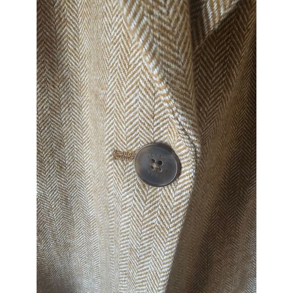 J Crew tan Herringbone wool-blend Holland blazer sz 16 $250 - Picture 7 of 9